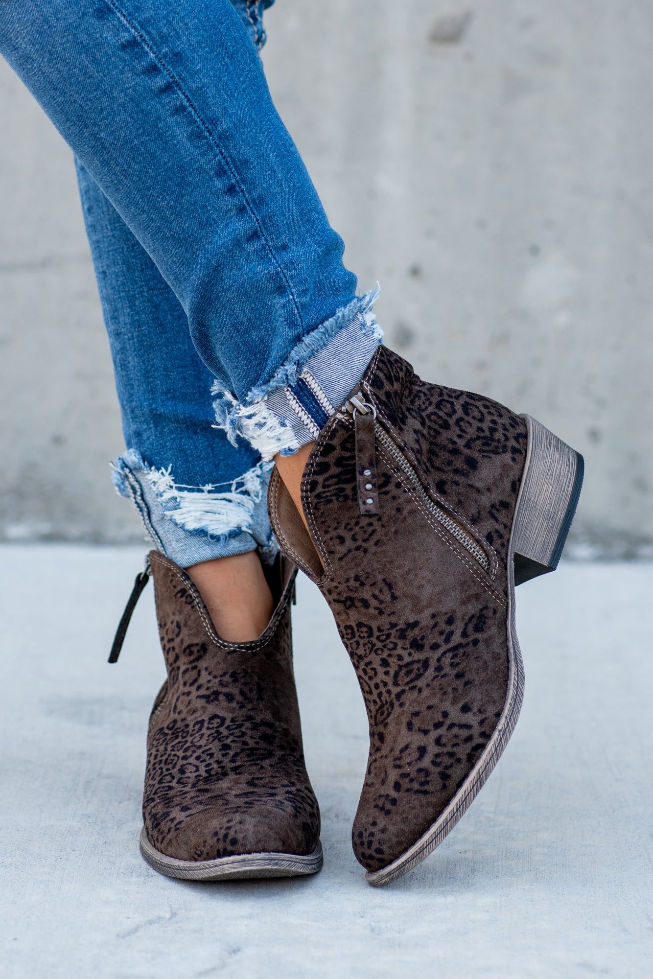 Best leopard booties best sale