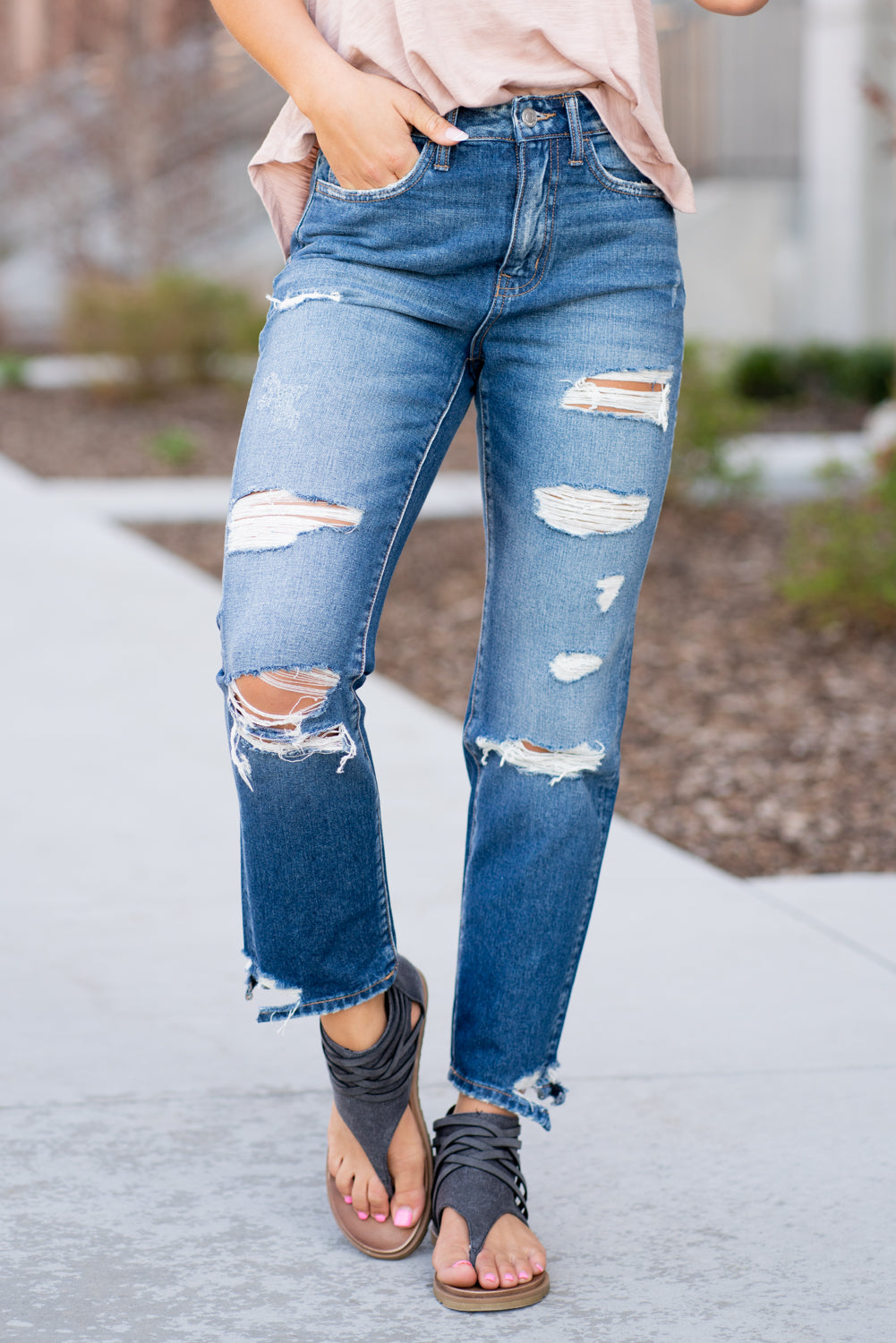 Distressed Tomgirl Jeans, The cutest and comfiest