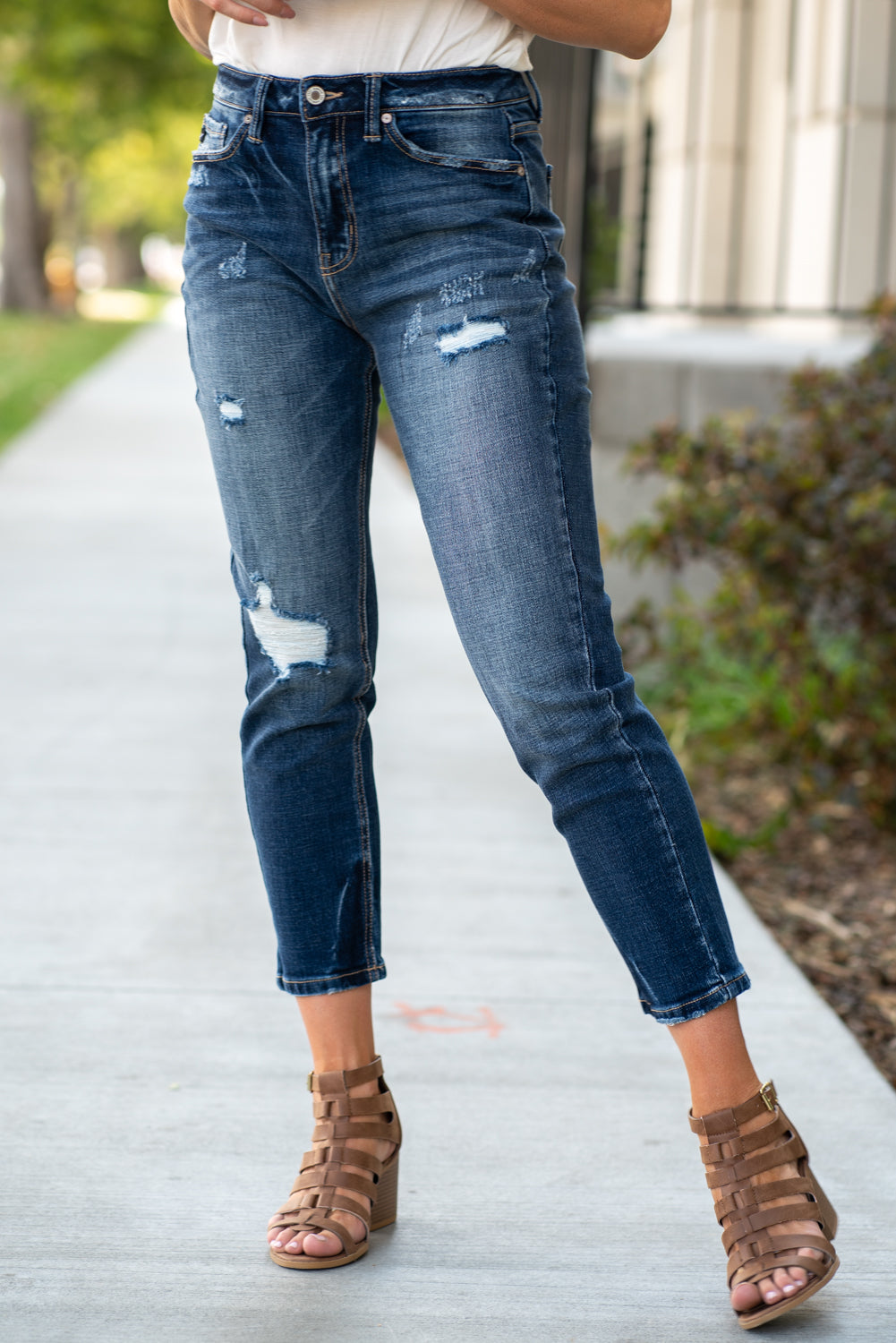 Mom Jeans: Distressed, High Rise, Colored