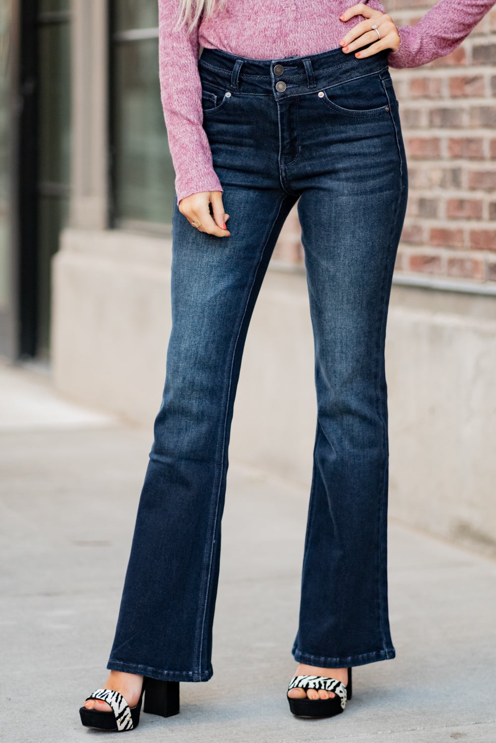 KanCan Jeans  Benton High Waisted Flare Jeans KC7189D – American