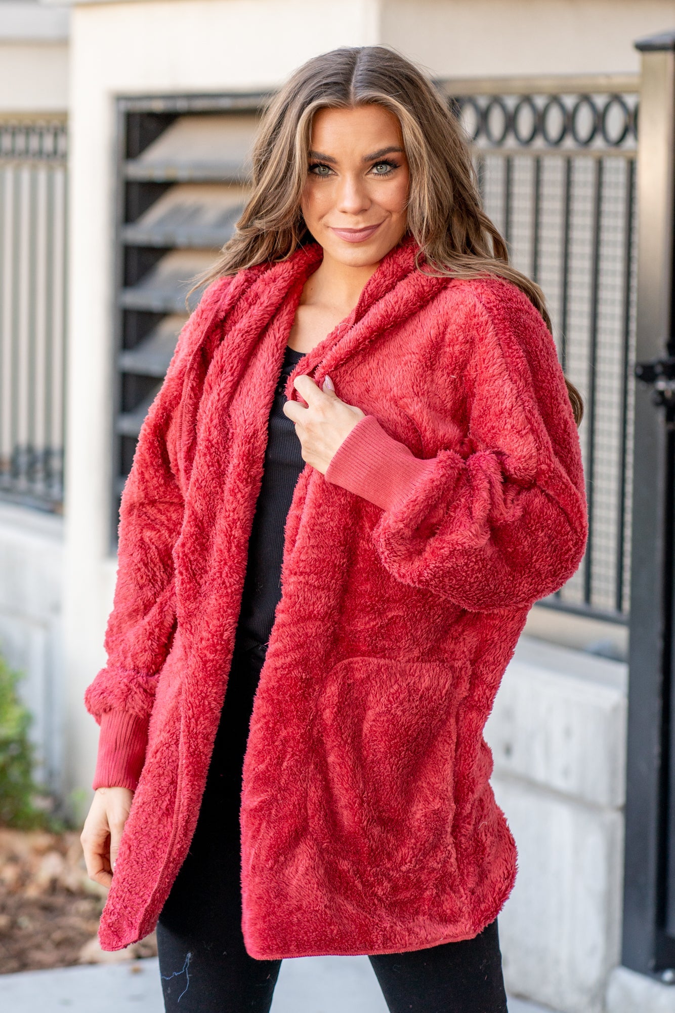 Teddy bear jacket clearance red