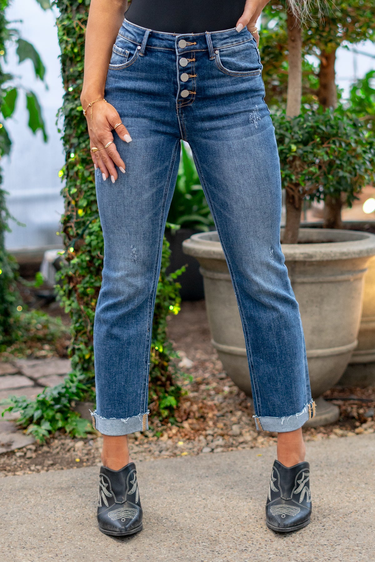 Risen Jeans - Mid Rise Jogger Flare Jeans – Bunky & Marie's Boutique