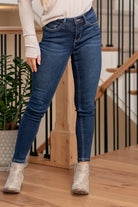 Lovervet by VERVET   These jeans offer a flattering mid-rise silhouette and a sleek skinny fit, providing a perfect balance of modern style and comfort. The ankle length adds a touch of versatility, making them suitable for various occasions.