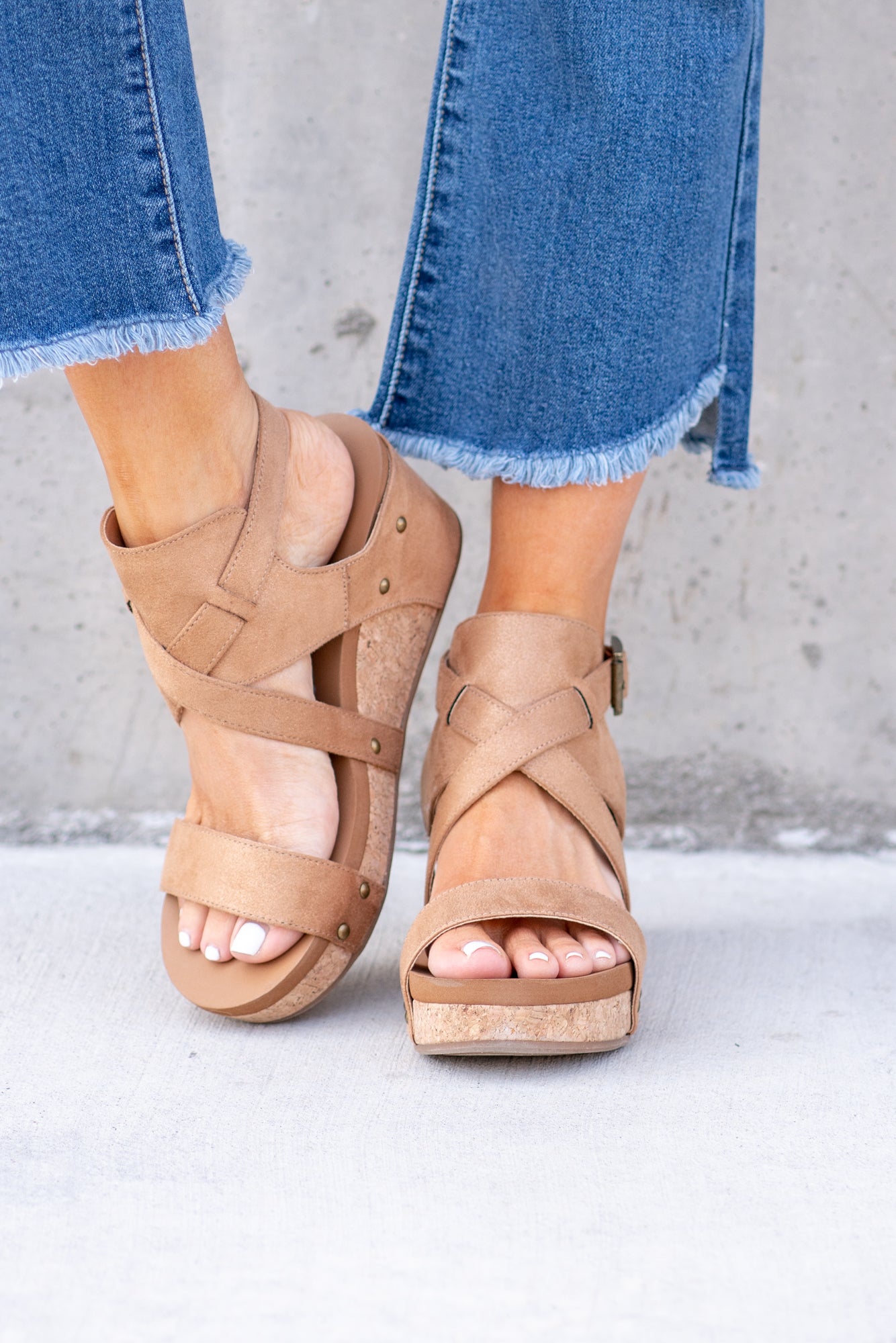 Tan store summer wedges