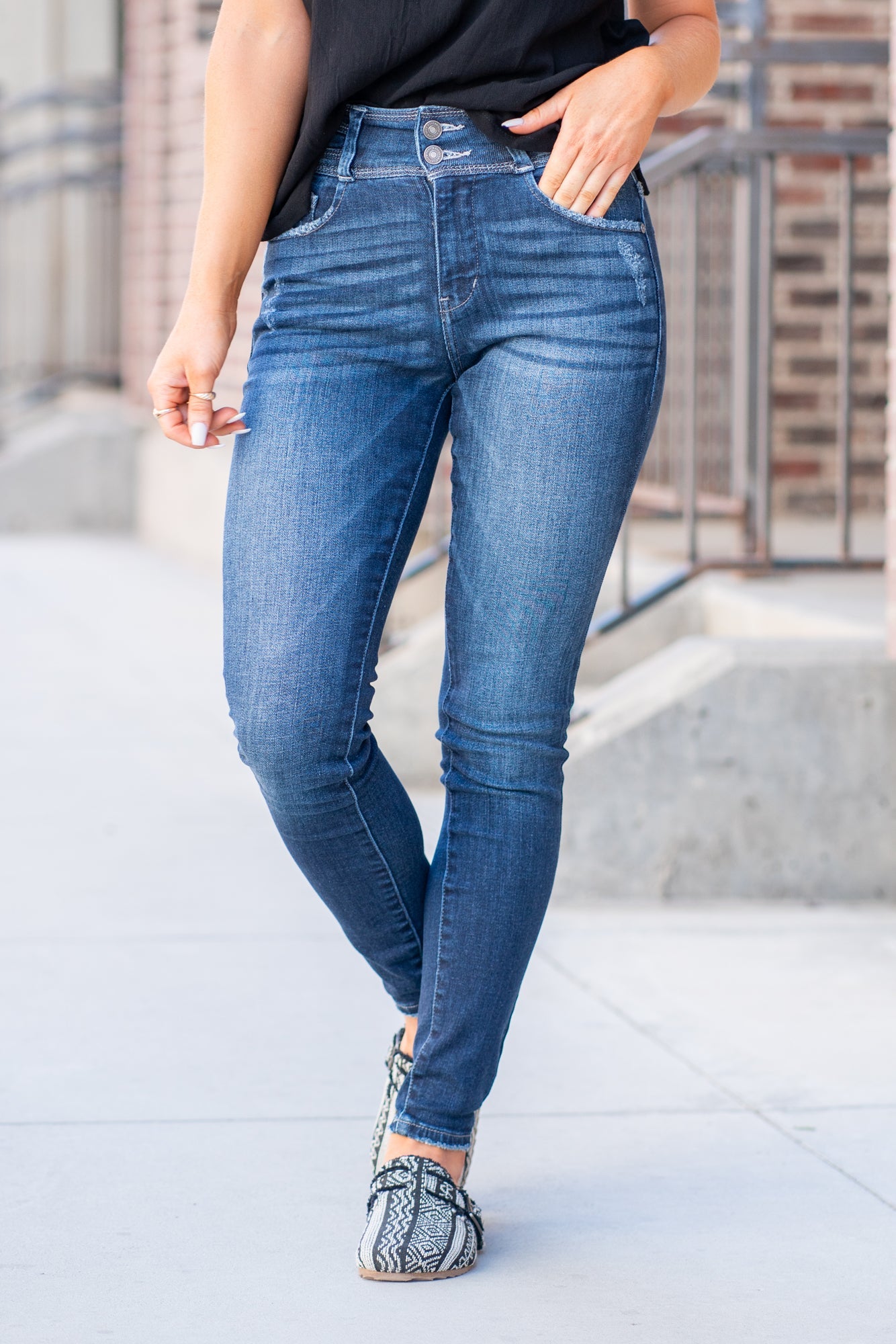 Ultra high rise skinny on sale jeans