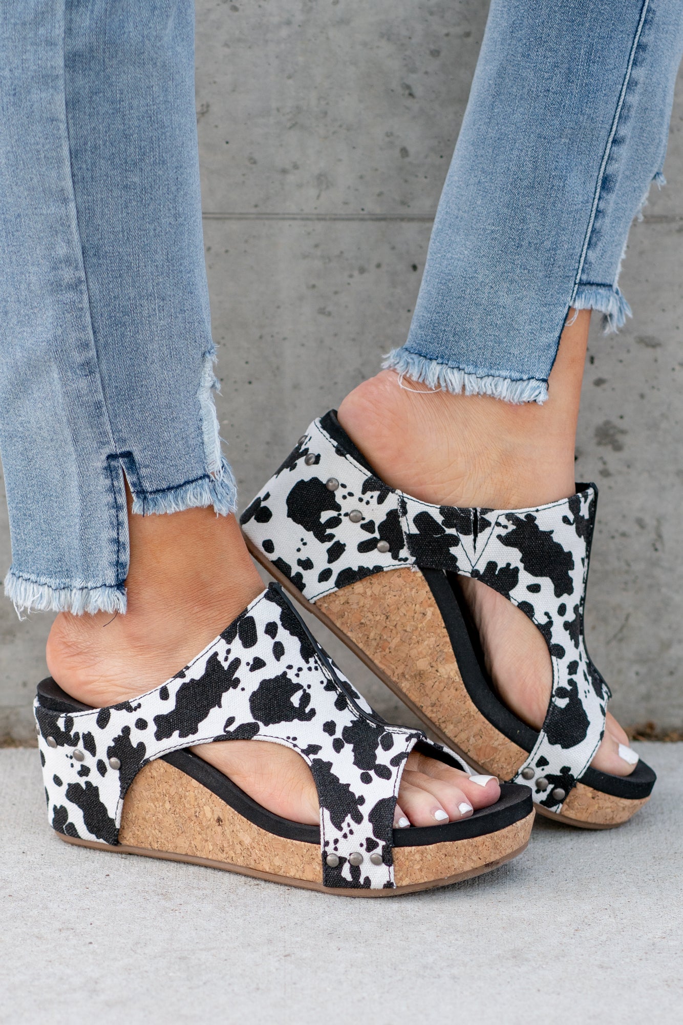 Animal Print Wedge Sandals | Cushion Walk