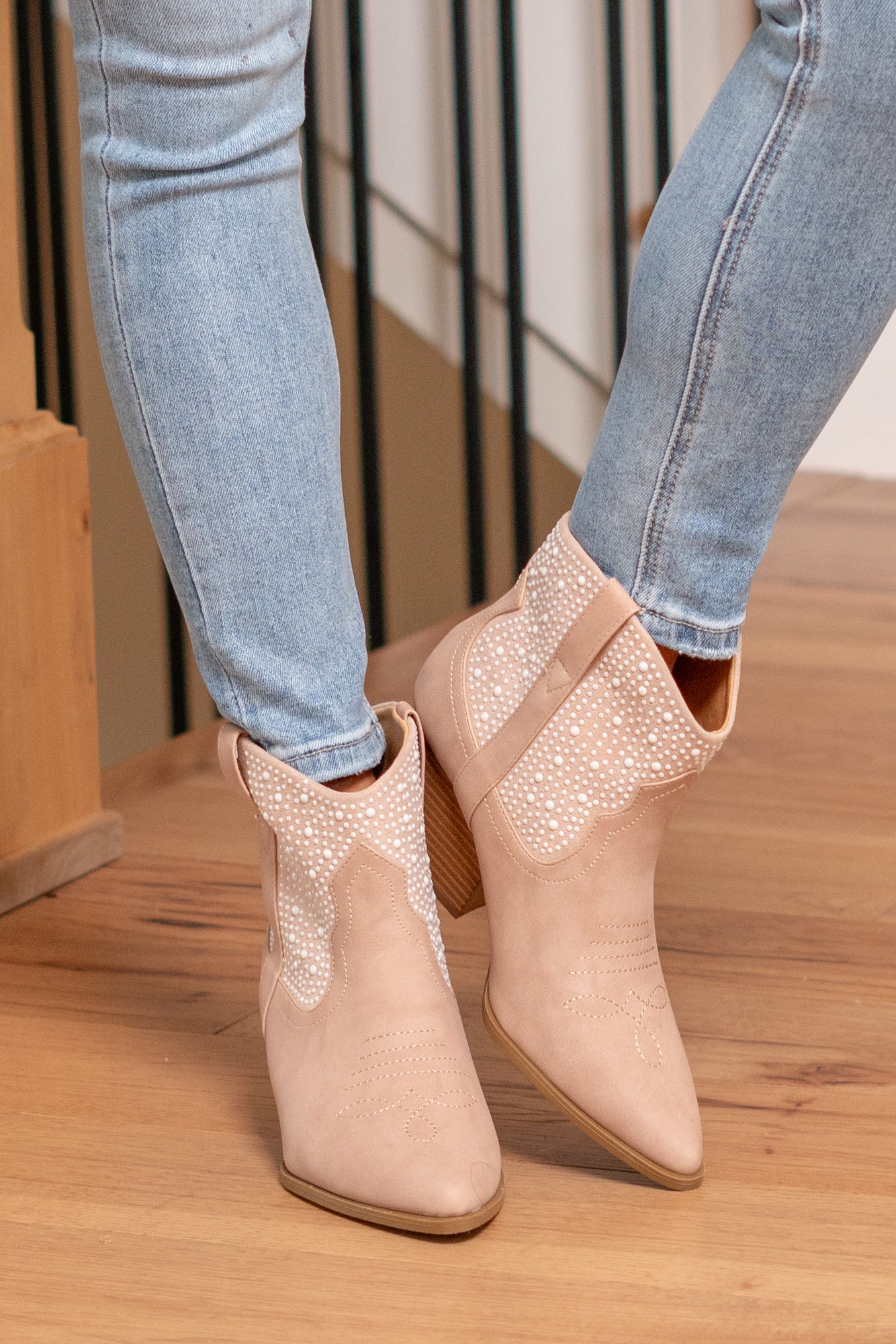 Blush 2024 booties heels