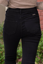 KanCan Jeans Collection: Core Collection Style Name: Bianca Color: Black, 71.7% COTTON 33.6% POLYESTER 1% SPANDEX Cut: Frayed Hem Skinny, 28" Inseam Rise: High-Rise, 11" Front Rise Machine Wash Separately In Cold Water Stitching: Classic Fly: Exposed Button Fly  Style #: KC7273BK Contact us for any additional measurements or sizing.