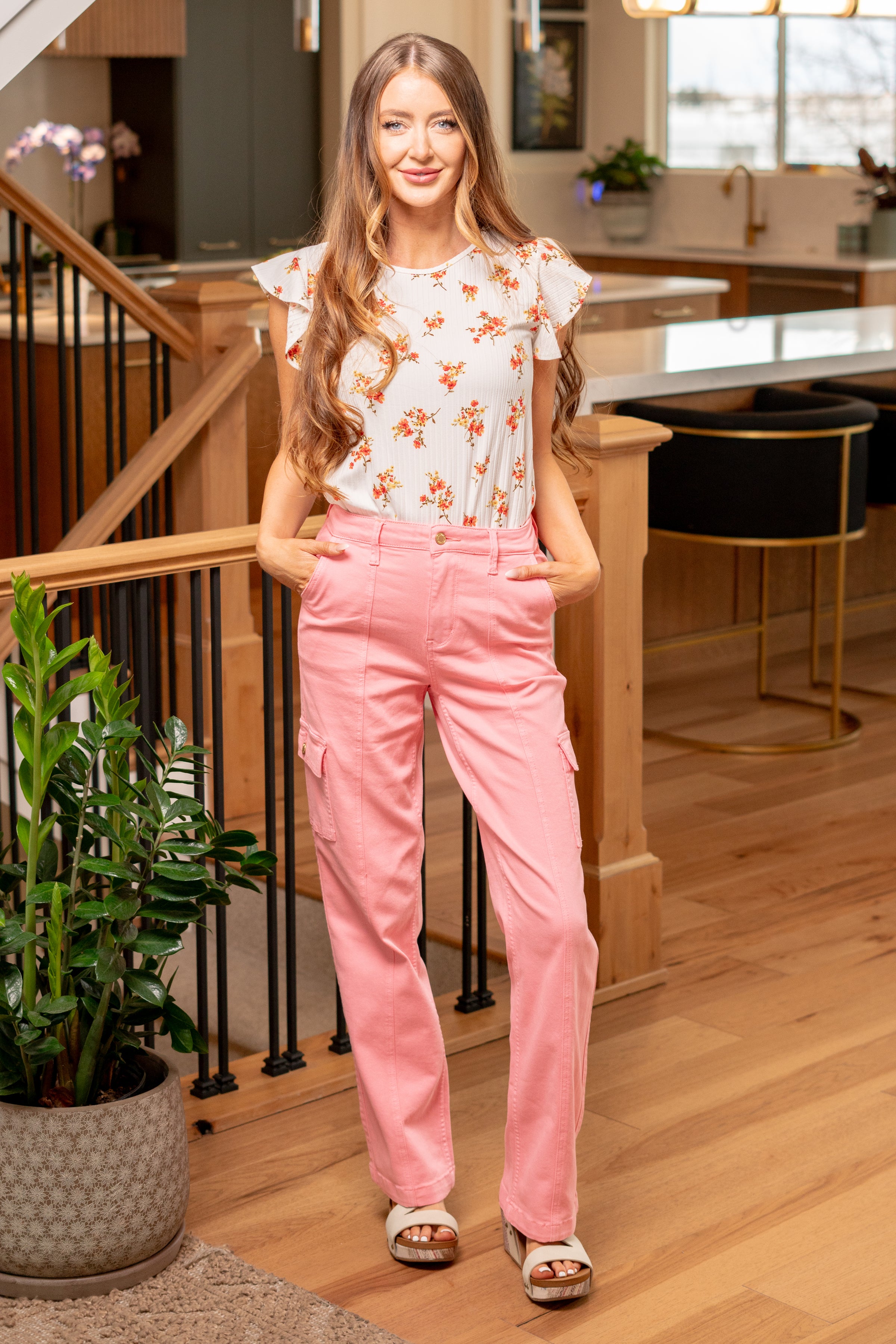 Judy Blue Pink Perfection Cargo Pants (Reg. and plus)