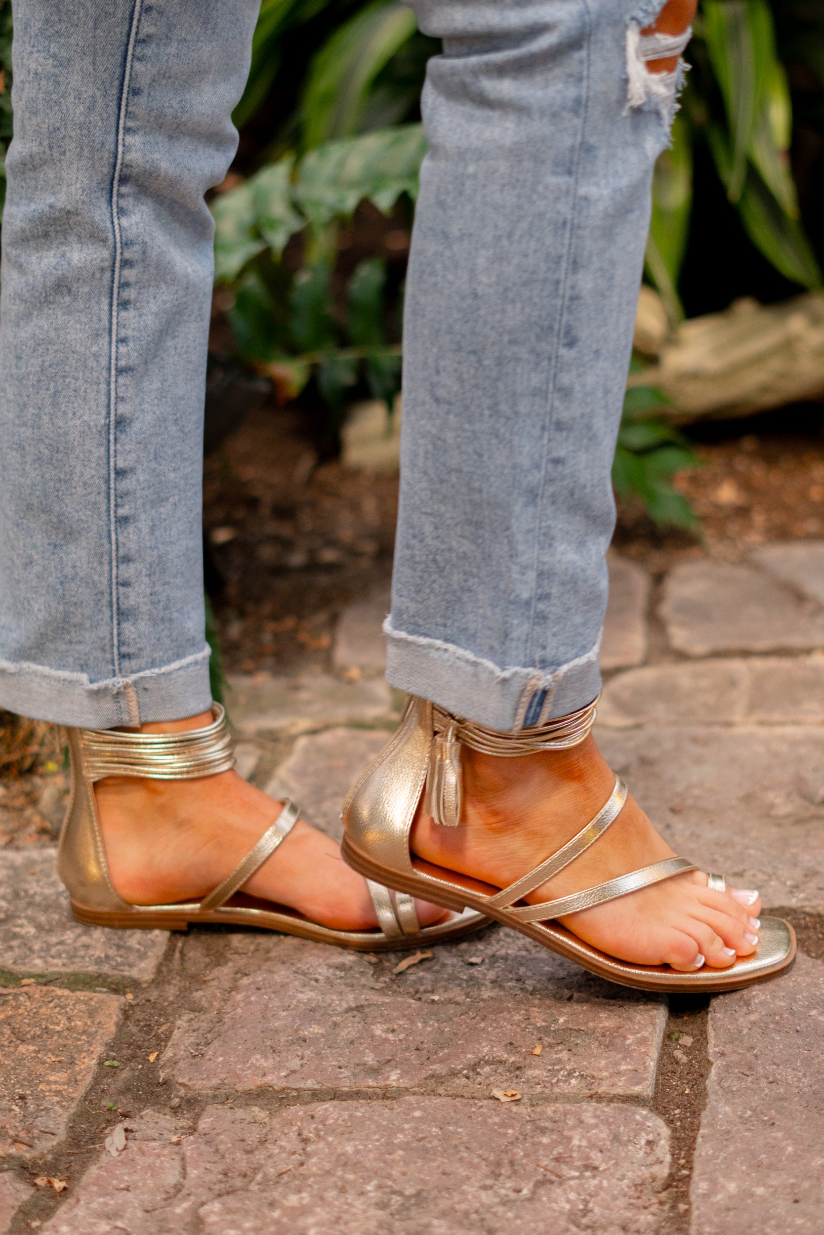 Strappy wrap sandals clearance