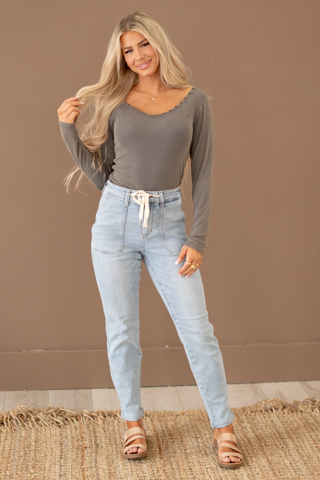 Judy Blue High-Rise hot Cuffed Boyfriend Jeans