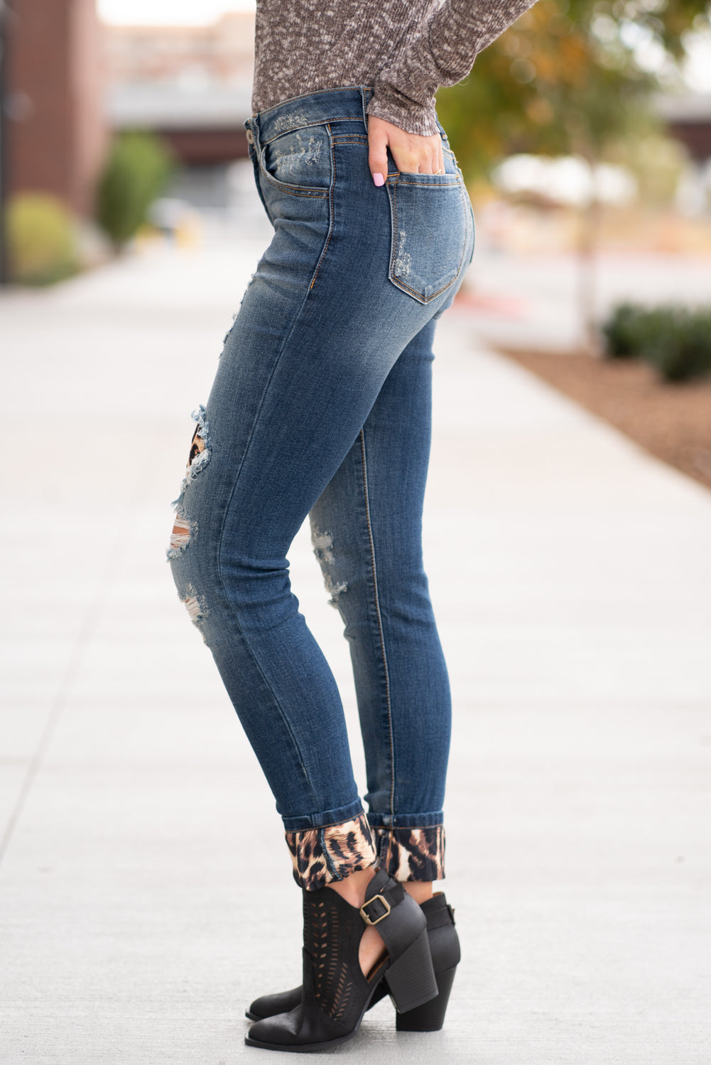 Kancan leopard hot sale jeans