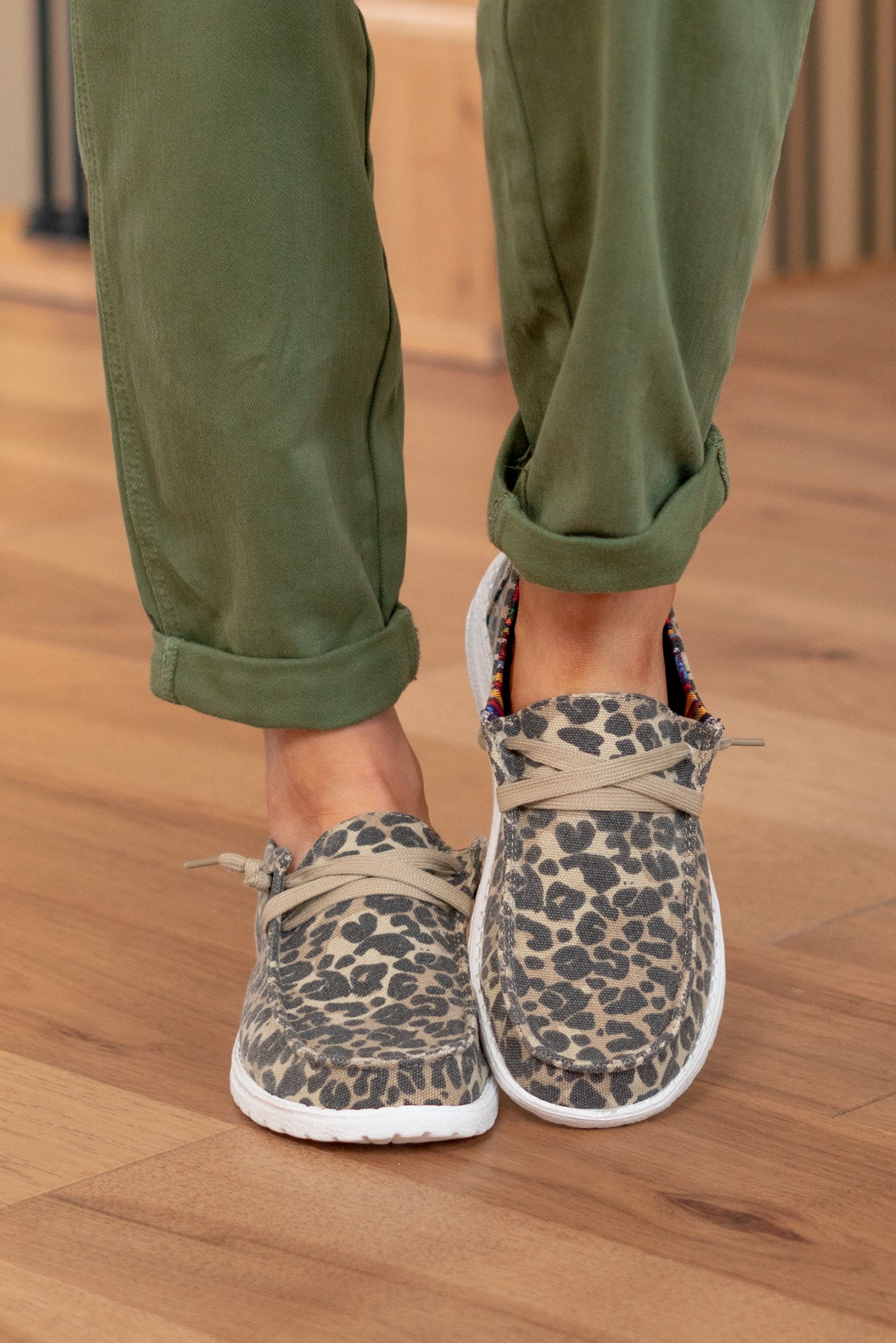 Gypsy Jazz Shoes | Holly Leopard Print Boat Shoes - GJSP0302