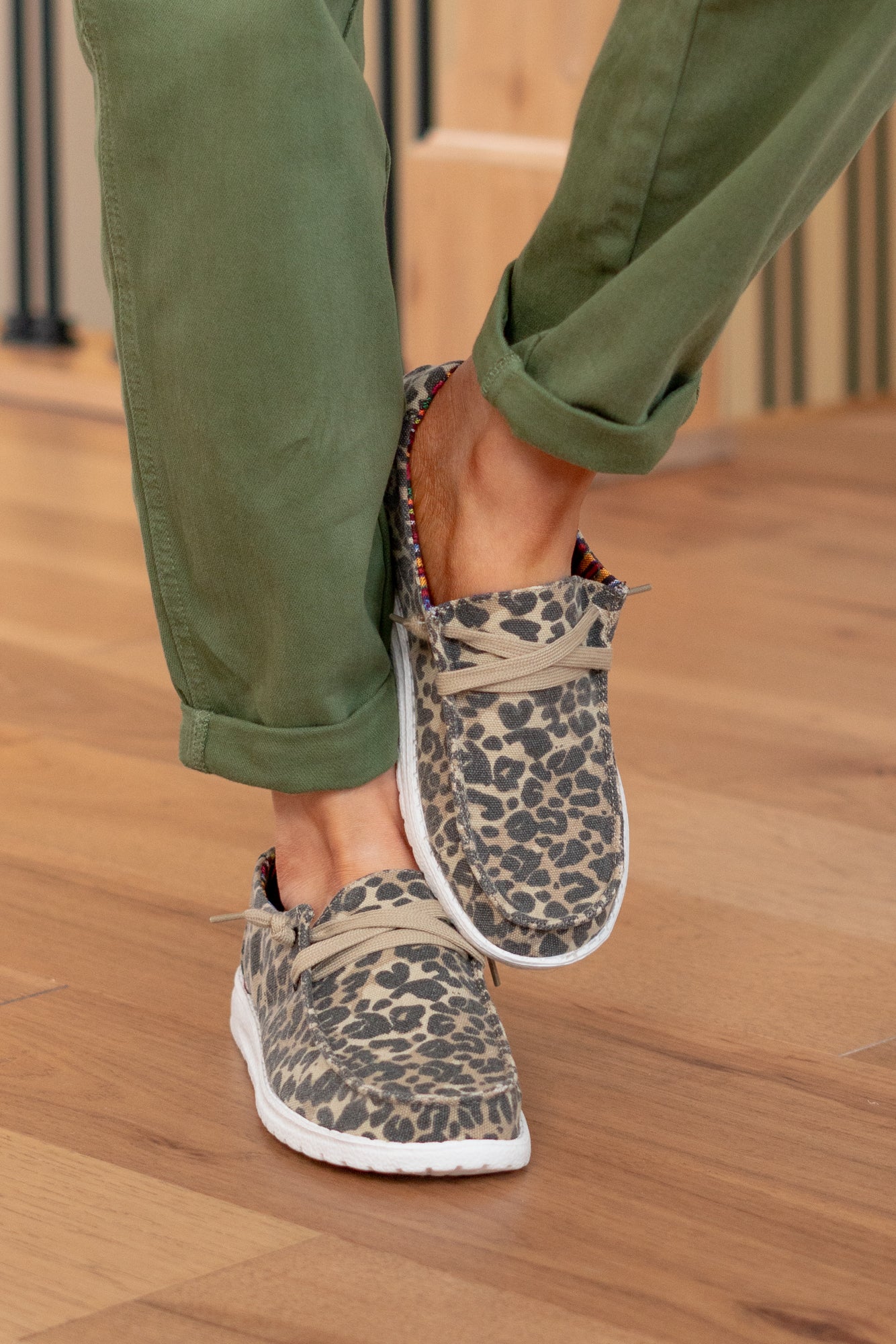 Gypsy Jazz Shoes | Holly Leopard Print Boat Shoes - GJSP0302