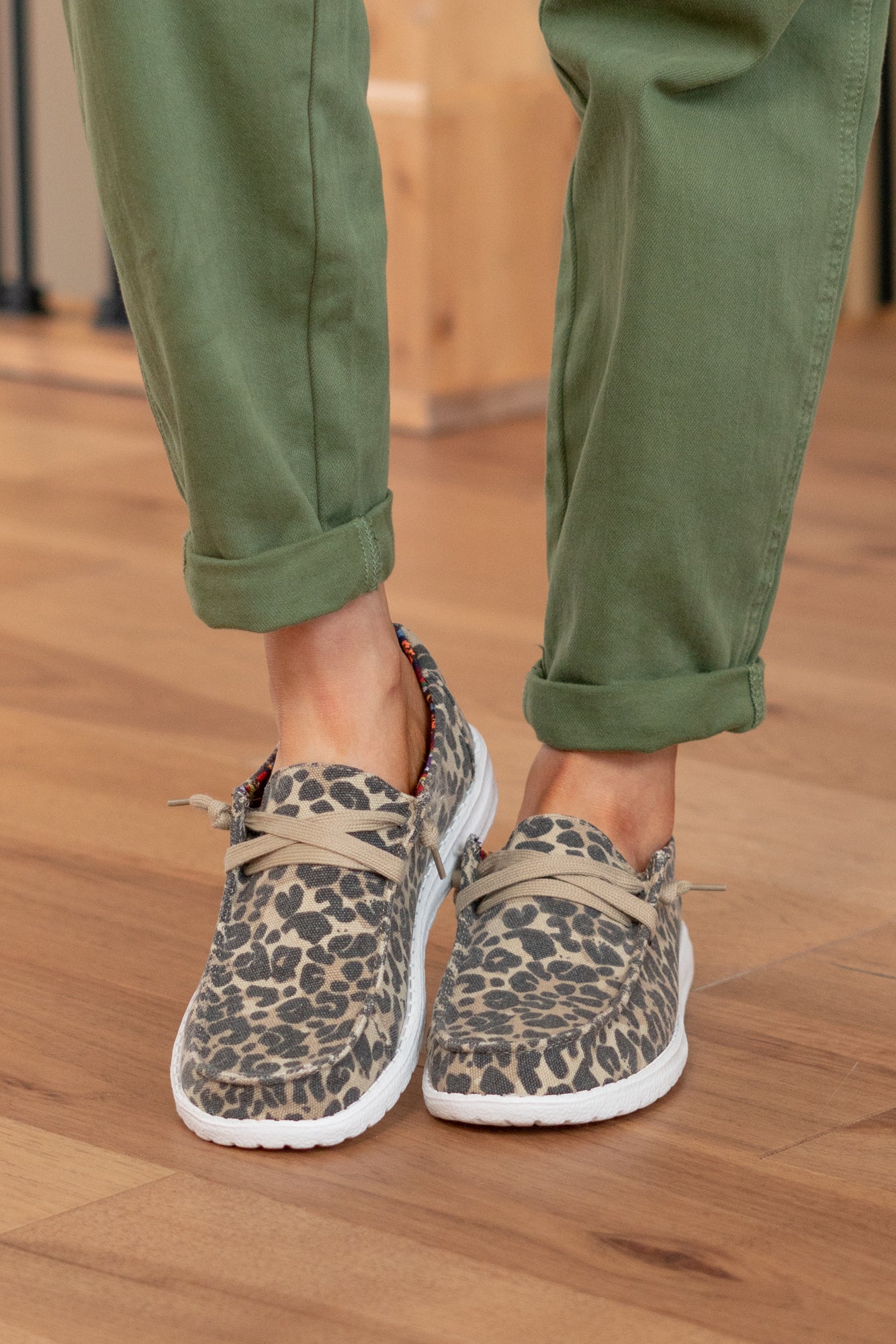 Gypsy Jazz Shoes | Holly Leopard Print Boat Shoes - GJSP0302