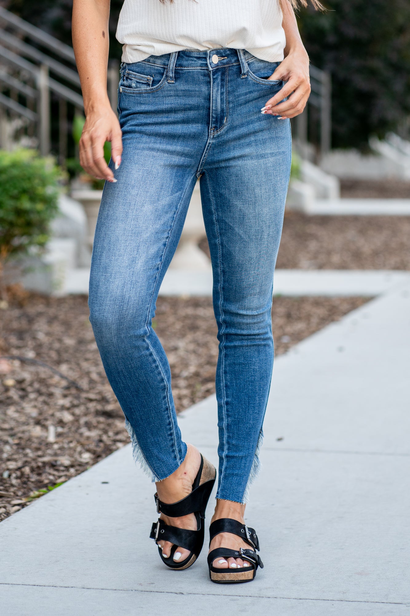 Judy Blue Jeans | Plus Size Edinburg High Rise Split Hem Skinny