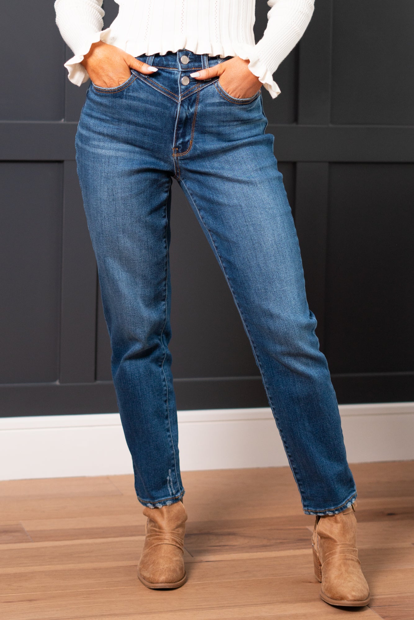 Judy Blue Jeans | Wren Vintage Yoke High Rise Slim Fit JB82329