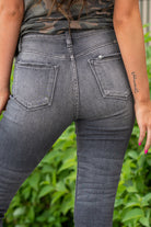 KanCan Jeans Color: Gray Ankle Skinny, 26.5" Inseam* High Rise, 10.5" Front Rise* Fray Hem Ankle 93% COTTON , 6% POLYESTER , 1% SPANDEX Fly: Zipper Style #: BM8395HGDG Contact us for any additional measurements or sizing.    *Measured on the smallest size, measurements may vary by size. 