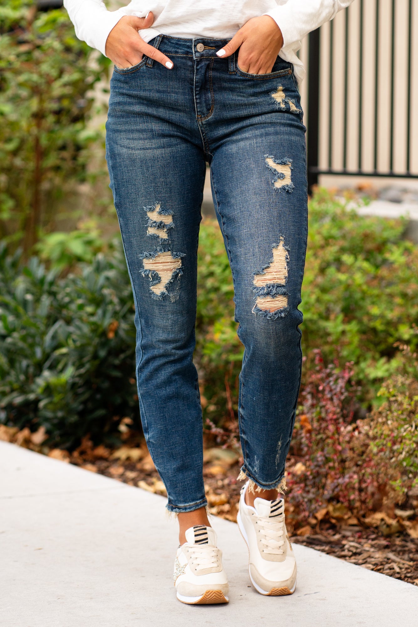 J. Brand Anja Ankle Cuff Jeans in Moonlight Blue