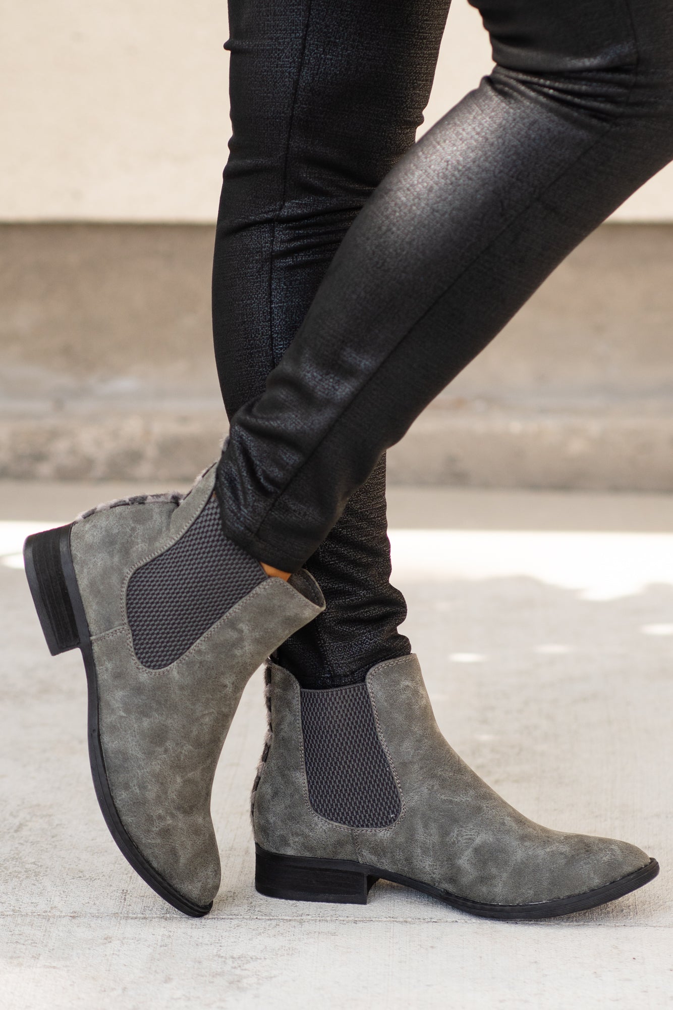 Charcoal 2025 grey booties