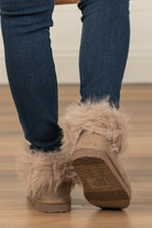 Booties | Very G  These boots from Very G are perfect to wear all winter your favorite jeans.  Style Name: Frost Color: Black Cut: Slip-On Rubber Sole Style #: VGLB0305-Taupe Contact us for any additional measurements or sizing.