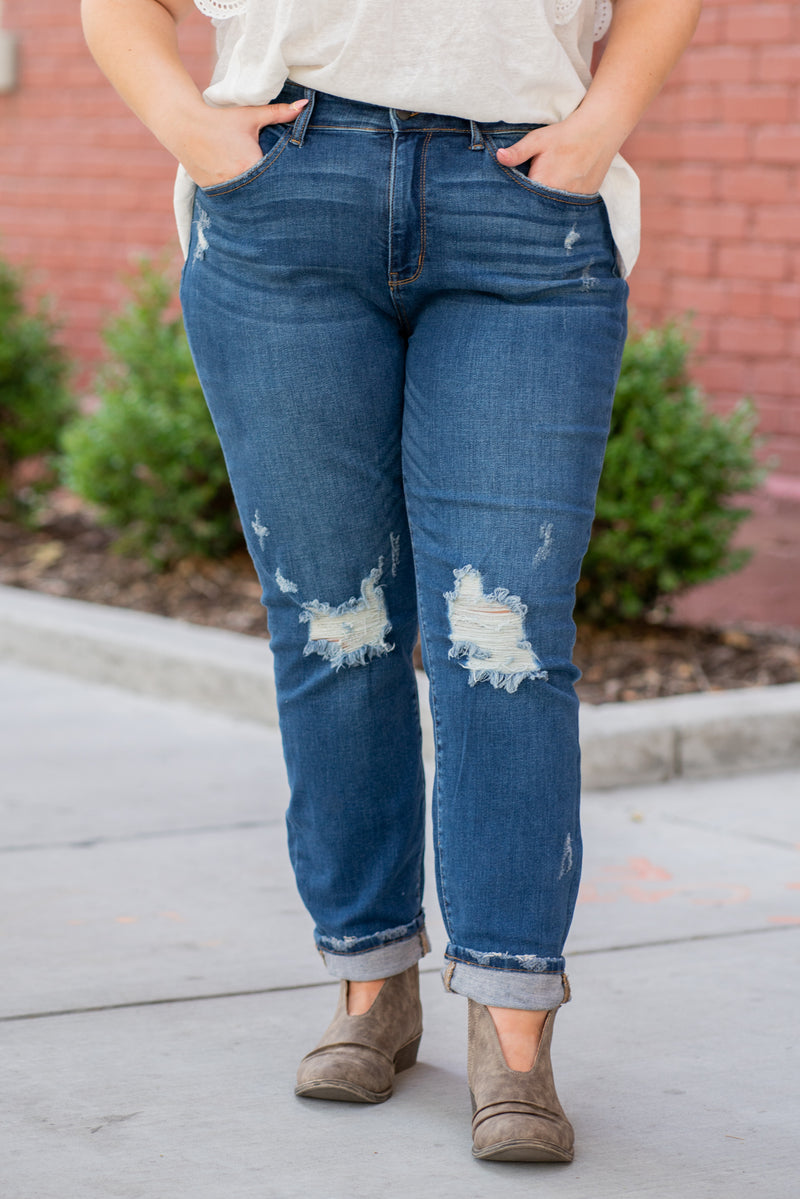 Judy Blue Jeans  New Have Mid Rise Slim Fit JB82334-PL – American