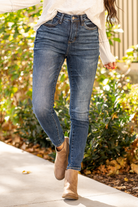 Judy Blue  Don't be afraid to wear high-waisted jeans, especially with this control top fit. Carefully designed by Judy Blue to hold your tummy in for a slim look. With a dark blue wash, these will be your everyday go-to denim.   Color: Dark Wash Cut: Skinny, 28" Inseam* Rise: High Rise, 11" Front Rise* Material: 92% COTTON, 7% POLYESTER, 1% SPANDEX Machine Wash Separately In Cold Water Stitching: Classic Fly: Zipper Style #: JB88365 , 88365