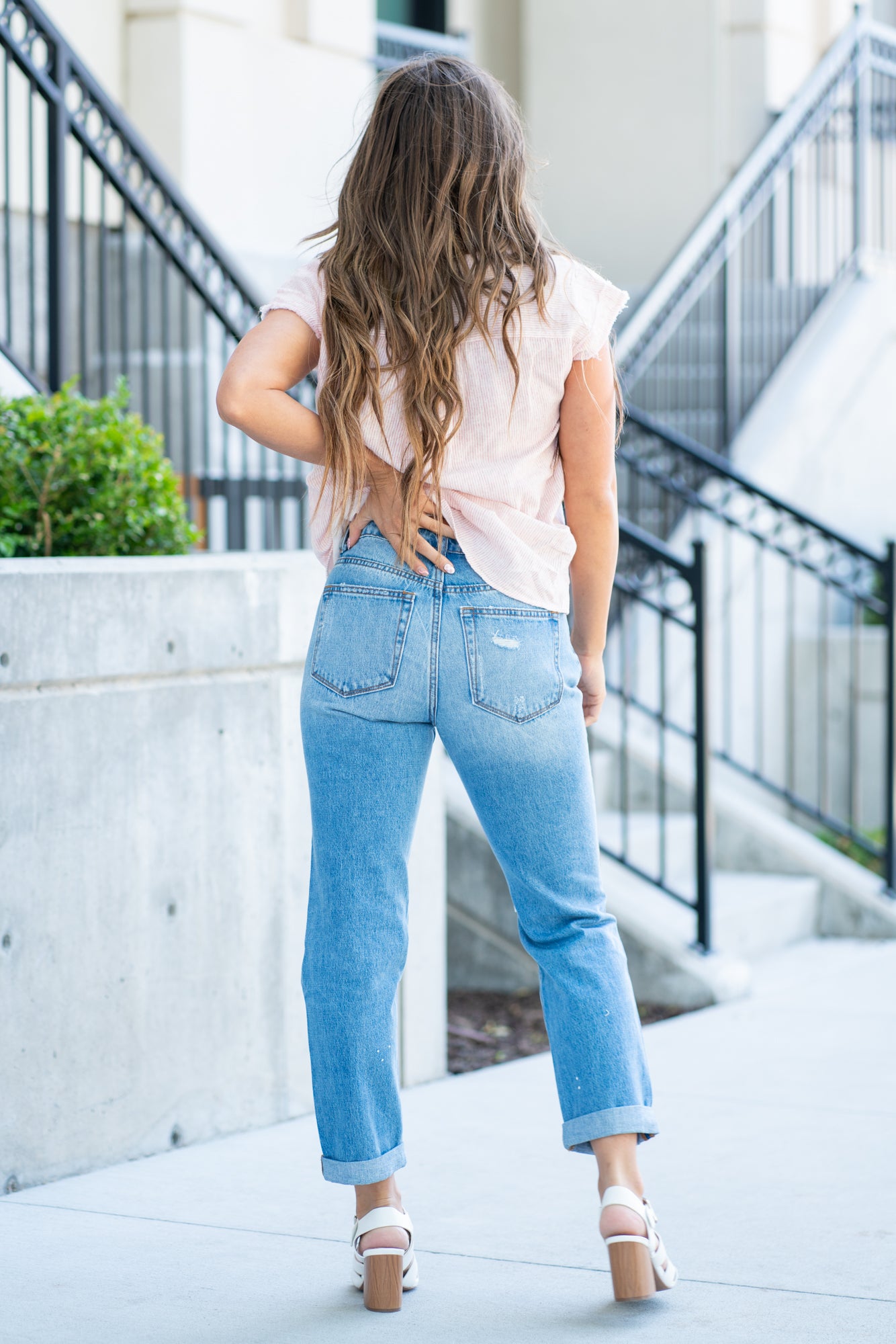 VERVET | Summer Dance Ripped Stretchy Boyfriend Jeans VT781