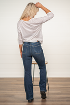 Judy Blue  Over your skinny jeans? The slim boot cuts will be your go to fit!  With a high-waist, they hit you at the right spot to tuck you in. Pair with some booties and a long sleeve henley for a cute and comfy look.   Color: Dark Wash Cut: Boot Cut, 32" Inseam* Rise: High-Rise. 10.5" Front Rise* Material: 92% COTTON,7% POLYESTER, 1% SPANDEX Machine Wash Separately In Cold Water Stitching: Classic 