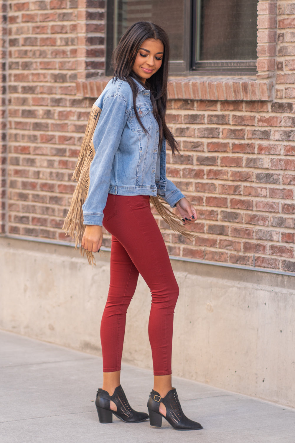 Judy Blue Jeans So Fun Fringe Denim Jacket American Blues